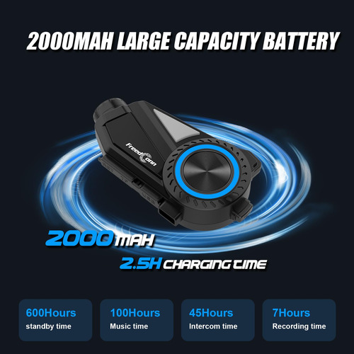 Freedconn R3 Auriculares Bluetooth Motocicleta Cámara 2k Mmg