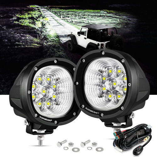 Luces De Inundacion Auxbeam ,led, Aluminio, 90w, 10cm