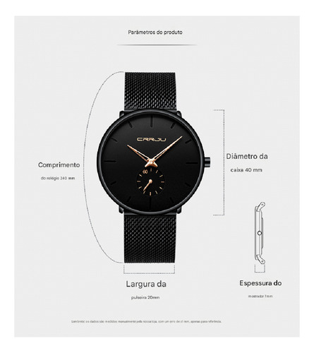 Reloj Impermeable Para Hombre Crrju2150c Quartz Chronograph