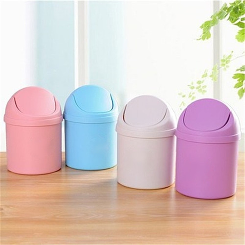 Imagen 7 de 9 de Set X 4 Cesto Vaivén Mini Tacho Basura Mesa Escritorio 1,5lt