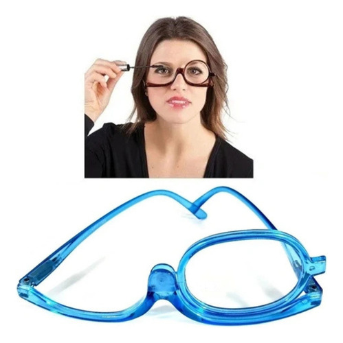 Óculos Para Maquiagem Com Grau +1.00 Azul