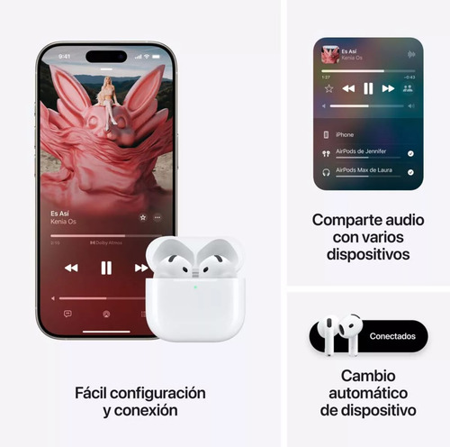 Apple AirPods 4 Con Cancelación Activa De Ruido (Reacondicionado)