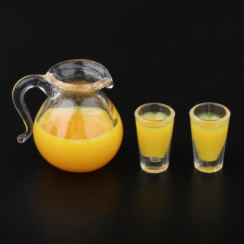 2x 1/12 Casa De Miniatura Cocina Leche / Botellas Y Tazas