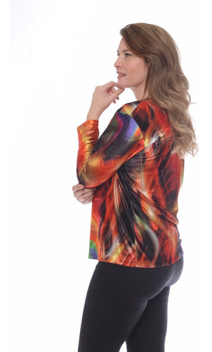 Imagen 3 de 6 de Sweater Manga Larga Terciopelo Talle Grande Art 1567 Local