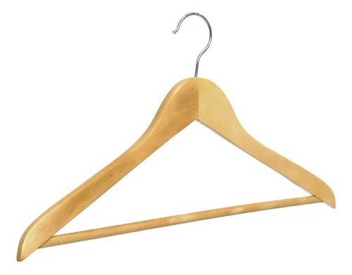 Percha S/muesca De Madera Barnizada Lustrada X Pack 10 Un. Marrón Claro (Usado)