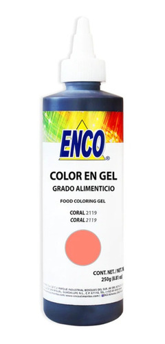 Color Gel Coral Comestible Enco 250 Grs. 2119-250