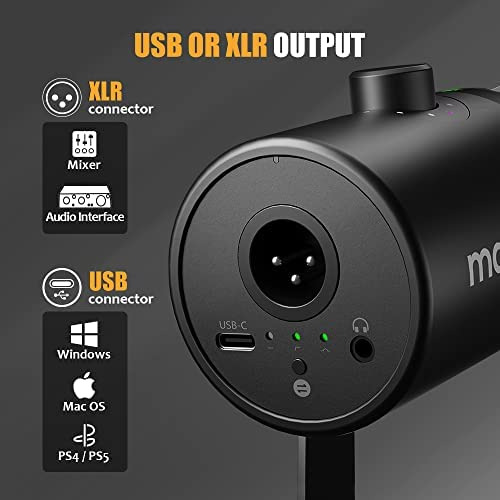 Micrófono Dinámico Maono, Micrófono Para Pc Podcast Con Soft