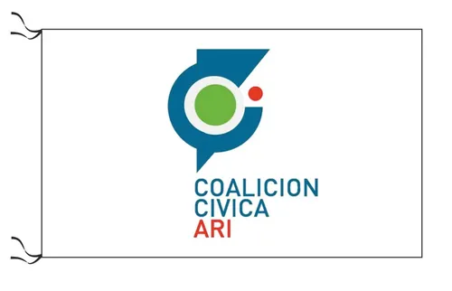 Bandera Ari Coalición Cívica 150 X 75 Cm Política