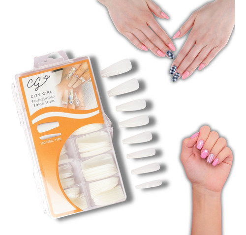 Uñas Postizas Press On Nails Soft Gel 100 Piezas Manicura 