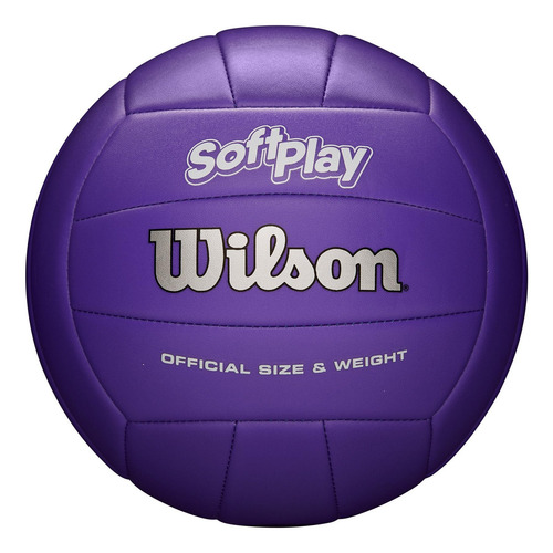 Wilson Soft Play 19 - Balón De Voleibol, Color Morado
