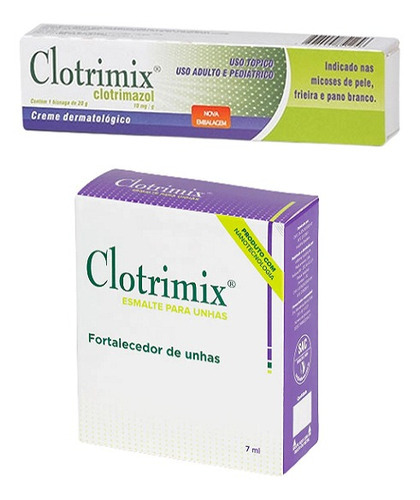 Kit Clotrimix C/1 Esmalte 7ml E 1 Creme 20gr