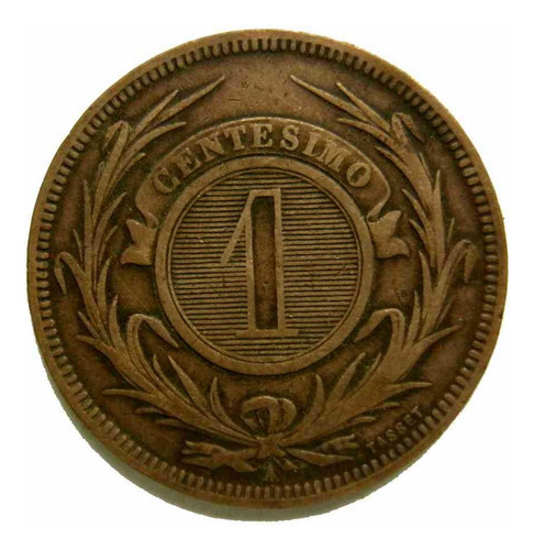 Uruguay Antigua 1 Centésimo 1869 Ceca A En Excelente Estado.