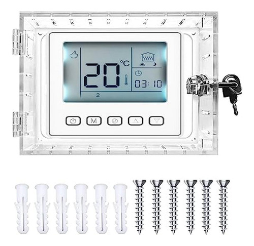 Caja De Bloqueo Con Llave Para Termostato Digital 12x18.5cm