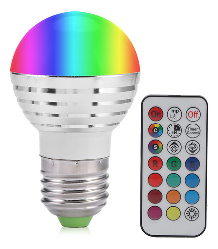 Nuevo Bombilla Led E27 De 3 W Rgb Que Cambia De Color