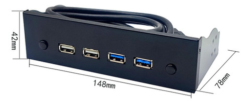 Hub De Panel Frontal Usb, Panel Frontal De Placa De