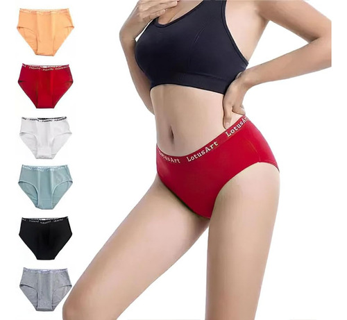 3 Pcs Ropa Interior De Algodón Para Mujer En Tallas Grandes