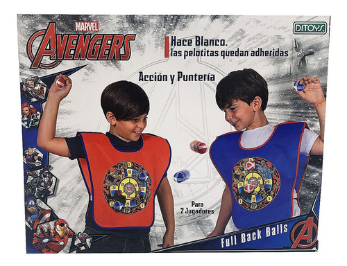 Playset Pelotas Adesivas Avenger Incluye Chalecos Premium