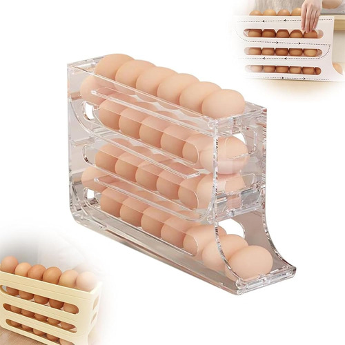 4niveles Organizador Dispensador De Huevos Para Refrigerador