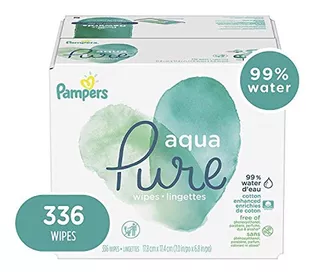 Pampers Aqua Pure Toallitas Para Bebés, Sensitivo, Con Agua,