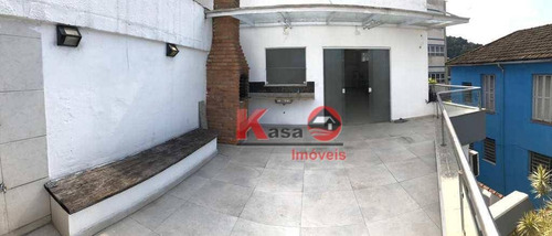 Casa Para Alugar, 400 M² Por R$ 15.000,00 - Vila Matias - Santos/sp - Ca0966