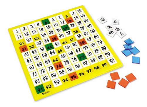 Recursos De Aprendizagem Do Number Board Hundred W/ Tiles Há