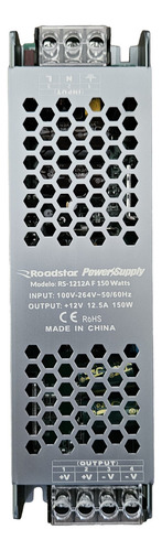 Fonte Chaveada Slim Automática 12v 12a 150w Rs1205a Roadstar