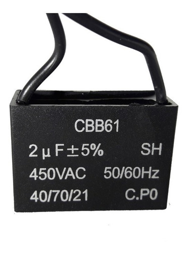 Capacitor Aire Acondicionado Ventilador 2uf 450vac