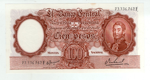 Argentina 100 Pesos Moneda Nacional Bottero 2083 Sin Circula (Usado)