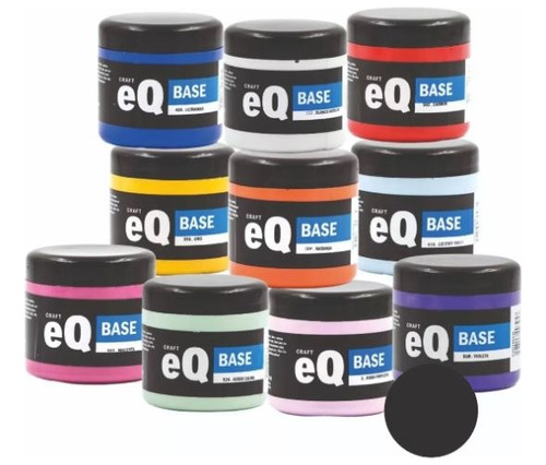 Set Artistico Eqarte 10 Potes De Base Acrilica De 200cc 