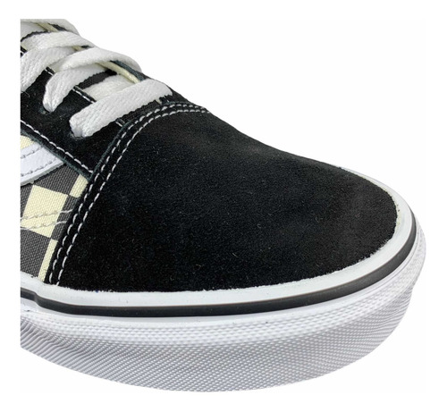 Tenis Vans Hombre Old Skool Checkerboard Negro Look Trendy