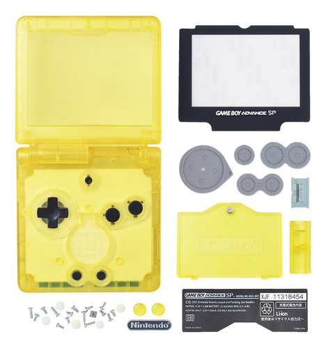 Carcasa Para Game Boy Advance (gba) Sp Amarillo (clear)