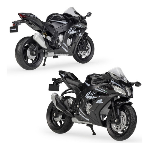 Welly Kawasaki Miniatura De Metal Moto Modelo De La Serie