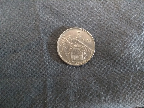 Moeda 5 Pesetas Espanha 1957