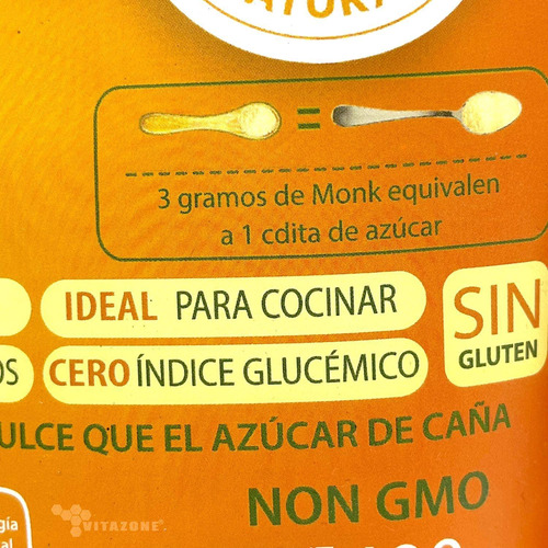 Imagen 3 de 7 de Fruta Del Monje Sustituto De Azúcar 400 Gr 2 Sobres