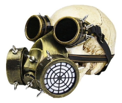 Mascara De Gas Steampunk Con Googles Halloween Cospay