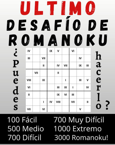 Libro: Último Desafío Romanoku ¿puedes Hacerlo?: 3000 Roma