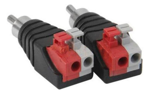 . 10 Conectores De Cable De Audio Música Rca Macho Seguridad