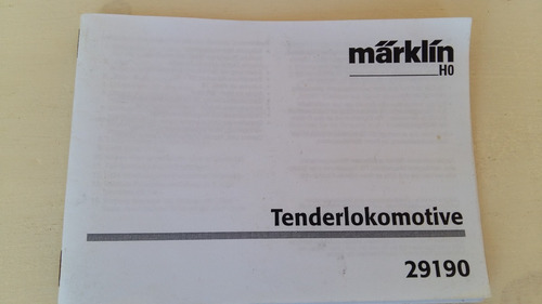 Manual Del Usuario Marklin Locomotora 29190 - Marklgh Al