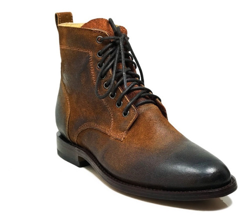Imagen 5 de 9 de Botín Fino De Piel Vacuno Natural Artesanal Goodyear Welt