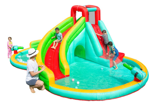 Tobogan Acuatico Inflable Para Ninos Grandes, Casa Inflable 