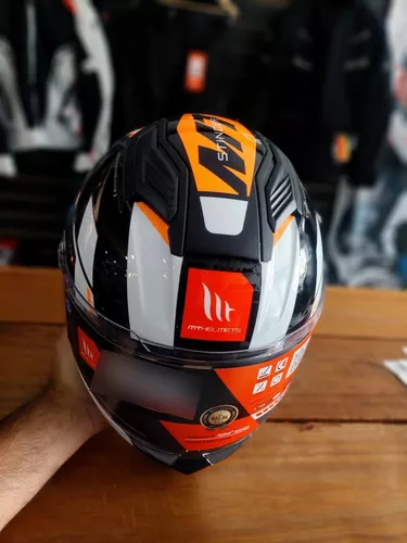 Casco Moto Integral Mt Stinger 2 Zivze B4 Naranja Fluo