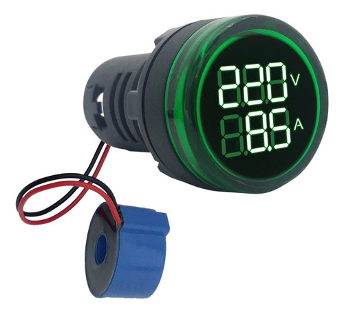 Mini Volt-amperímetro Digital Led 80-500vca Y 100a Verde Baw
