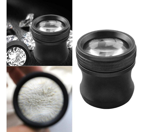 Microscopio De Lupa Con Lente De Vidrio Para Monedas Negro 
