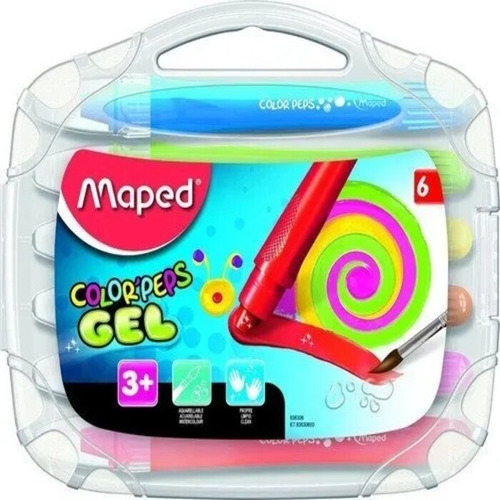 Crayones Gel Maped Color Peps X6 Lavables Acuarelables Full