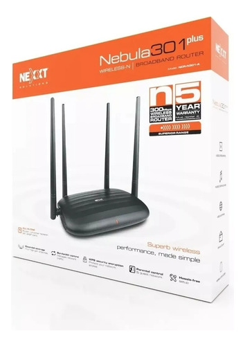 Router Wifi Nexxt Nebula 301 Plus 300mbps Ap + Repetidor