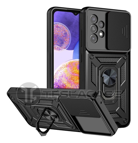 Carcasa Para Samsung A23 Shockproof Slider Ar Negro