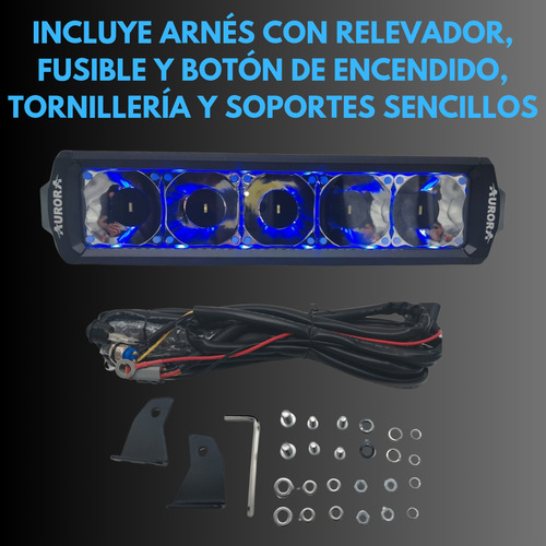Barra Led Aurora D6 Rgb Ultra Spot 22 PuLG Rzr Can Am Atv