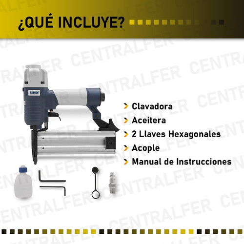 Imagen 4 de 8 de Clavadora Neumatica Bremen Madera Ga18 15 A 50mm 7264