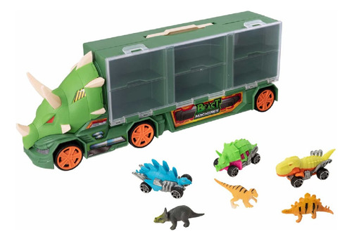 Tmz Beast Machines Transporte Dinosaurio + 3 Autos