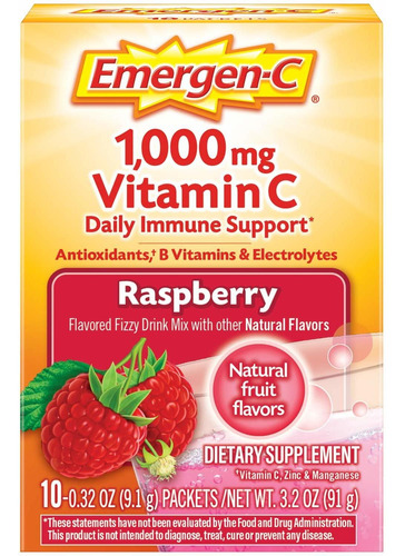 Emergen-c 1000 Mg De Vitamina C En Polvo, Con Antioxidantes,